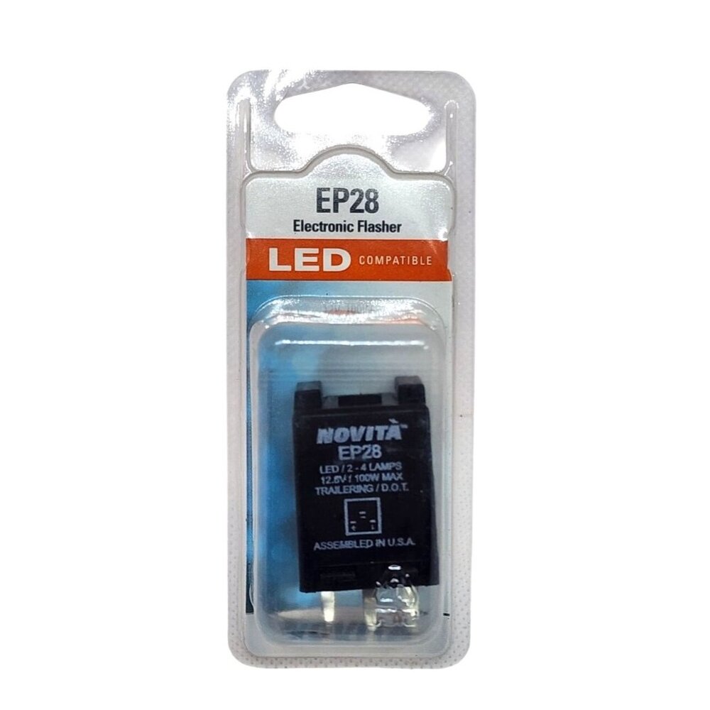 Novita EP28 LED Compatible Electronic Flasher | 12V Trailering Turn Signal Relay